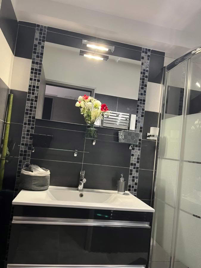 Evier de la salle de bain avec toilette séparés maison d'hôte à deux pas de Lourmarin